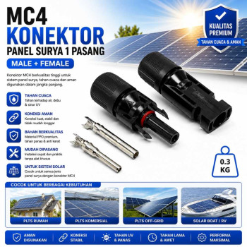 Konektor MC4 1 to 1 (Set Male-Female) Solar Panel