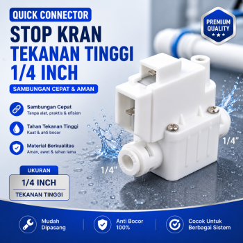 Quick Connector - Stop Kran Tekanan Tinggi 1/4