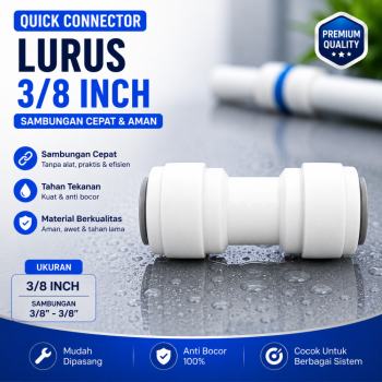 Quick Connector - Lurus 3/8 