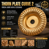 Mata Grinda Ukir Kayu - Thorn Plate Curve (4 Inch)