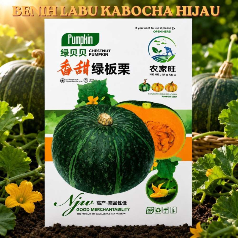 Benih Labu Kabocha Hijau
