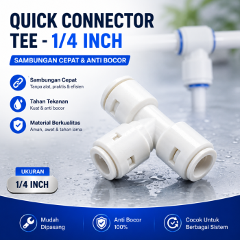 Quick Connector - Tee - 1/4 Inch