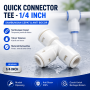 Quick Connector - Tee - 1/4 Inch