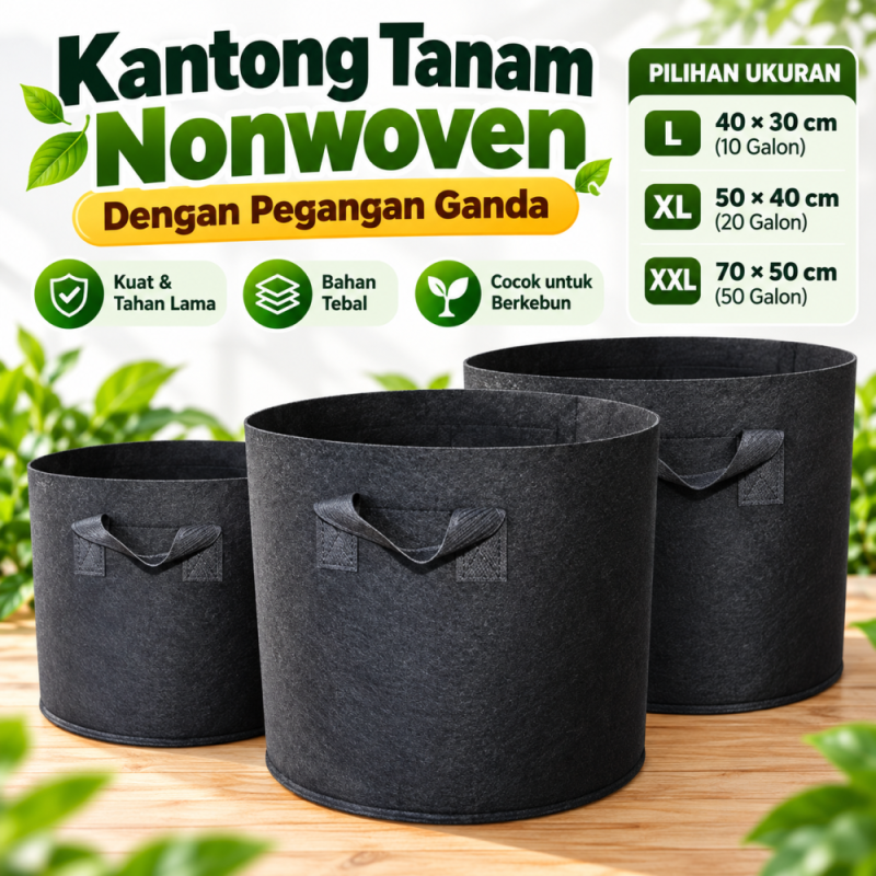 Kantong tanam - 50*40 dengan pegangan ganda (20 galon)