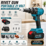 Paku Rivet - Rifet Gun Portable - DC 21 volt (Rechargeable)