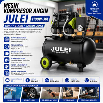Kompresor Udara Listrik  AC 220V 30L Tipe 1100H-30