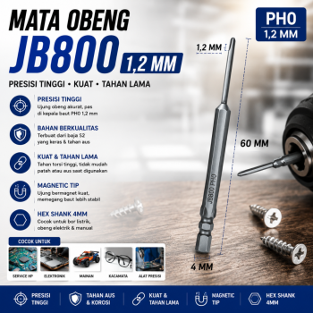 Mata Obeng Listrik JB800 Ukuran 1,2 mm