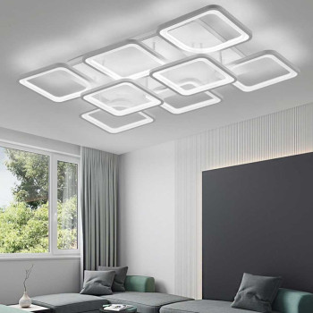 Lampu plafon akrilik 6+2 - cahaya putih - 120W