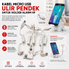 Kabel Micro USB - Alarm Display Etalase HP - Ulir Pendek