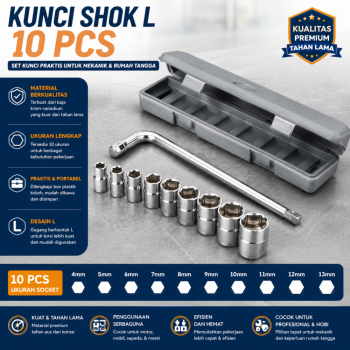 Kunci Sock L Set/10 Pcs