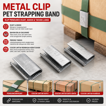 Klip Logam Press Tali Pengikat Kemasan/Palet - Strapping Band