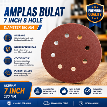 Amplas Velcro Lubang 7 Inch (Grit 150)
