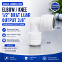 Quick Connector - Elbow/Knee 1/2 Drat Luar - Output 3/8 