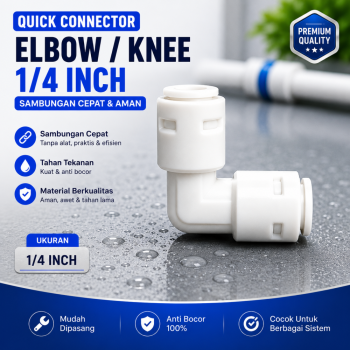 Quick Connector - Elbow/Knee - 1/4 