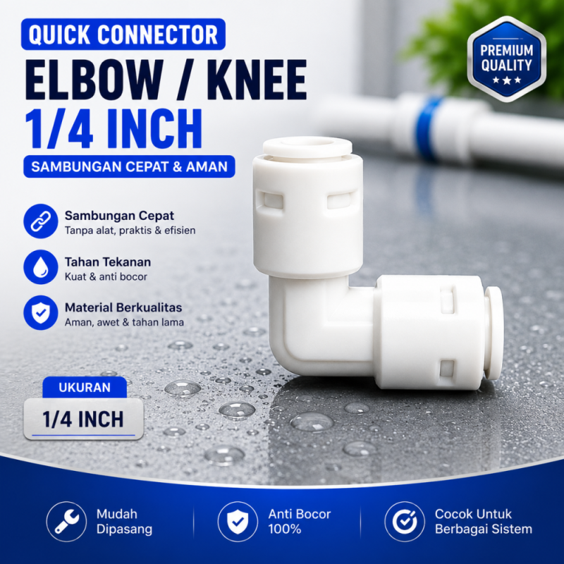 Quick Connector - Elbow/Knee - 1/4 
