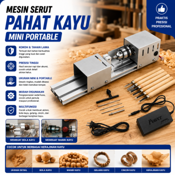 Mesin Bubut Mini untuk Pengerjaan Kayu 150W