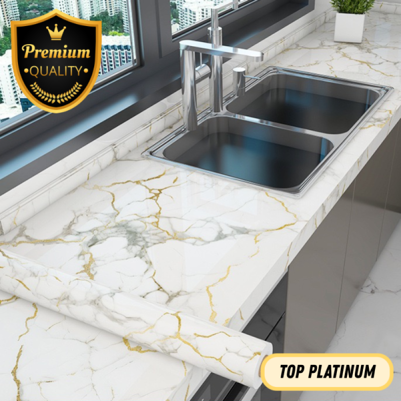 Kitchen Marble Sticker - Top Platinum - 55/ctn - 60cm*2m Kitchen Marble Sticker - Top Platinum - 55/ctn - 60cm*2m